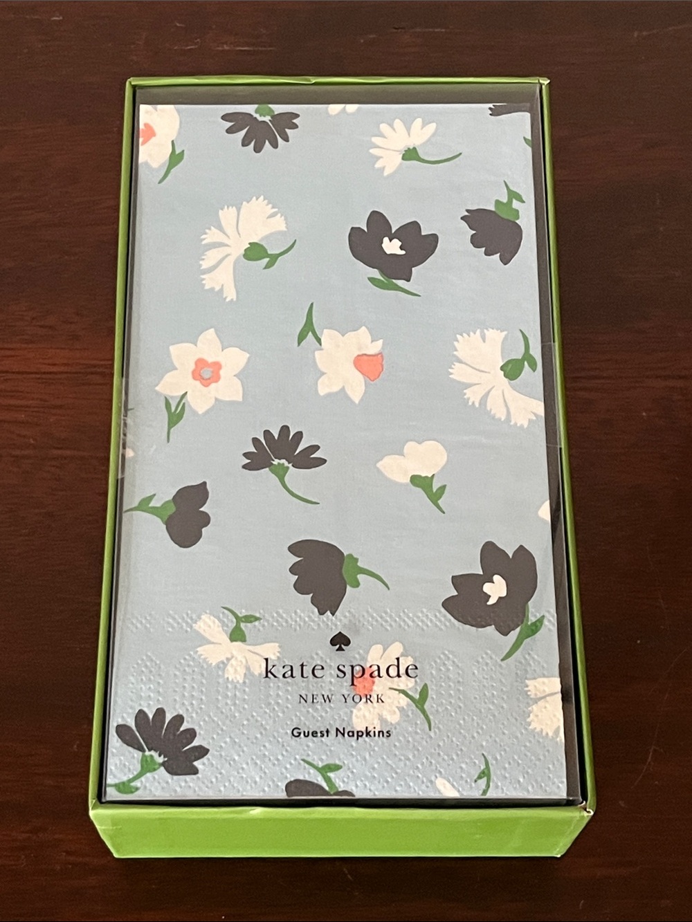 NWT Kate Spade Blue Floral Waltz Guest Napkins